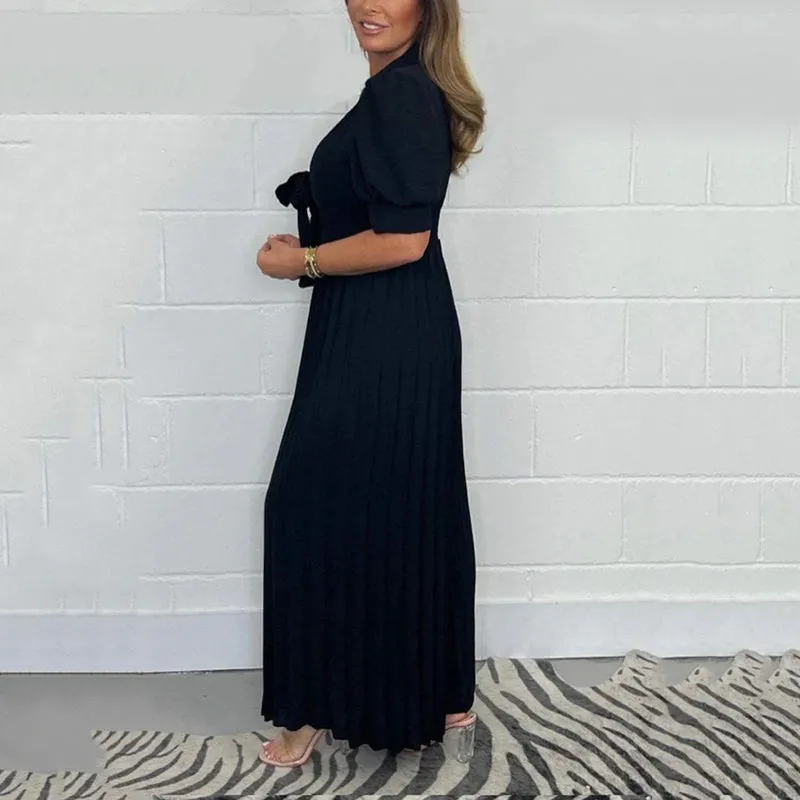 Comfort & Style: Women's Solid - Color Pleated Jumpsuit