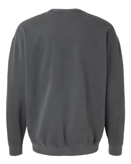 Comfort Colors Garment-Dyed Lightweight Fleece Crewneck Sweatshirt in Pepper, Small