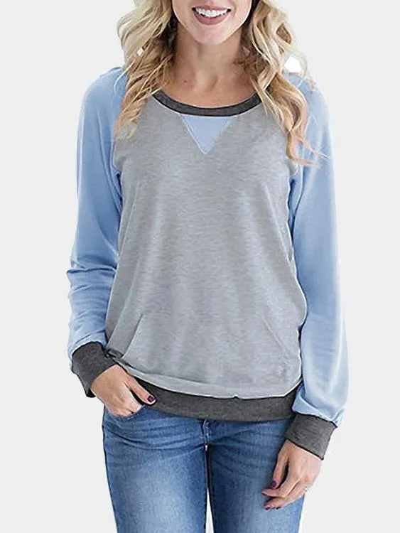 Custom Colorblock Kangaroo Pouch Pocket T-shirts