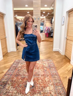 Denim Chic Dark Romper