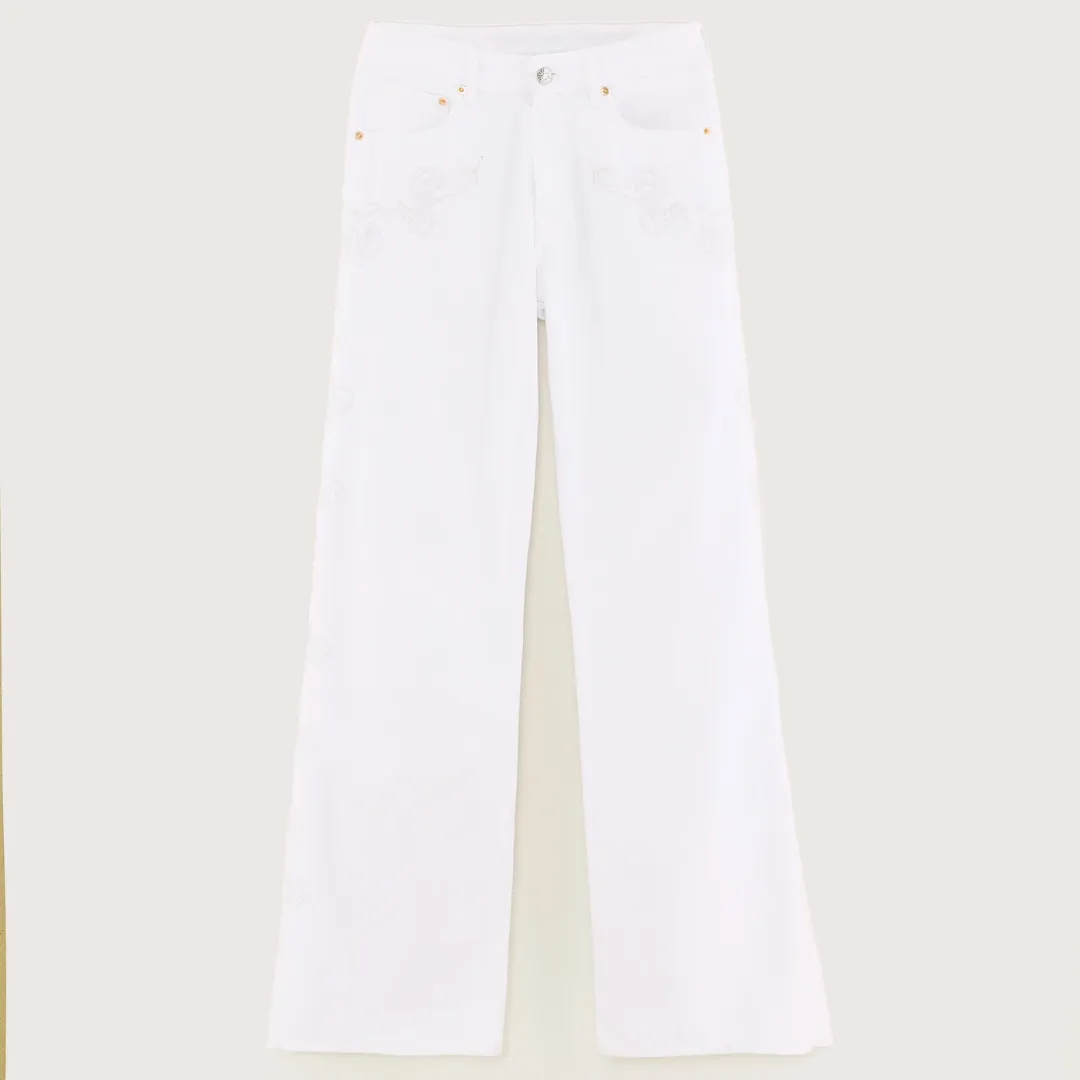 Denim N.97 Wide Jeans (White)