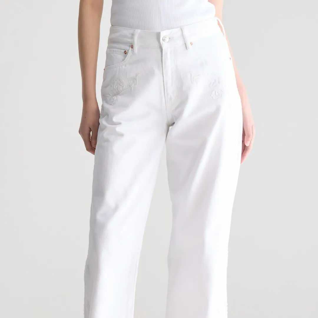 Denim N.97 Wide Jeans (White)
