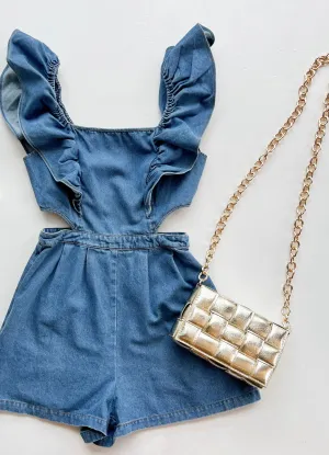 Diva In Denim Romper