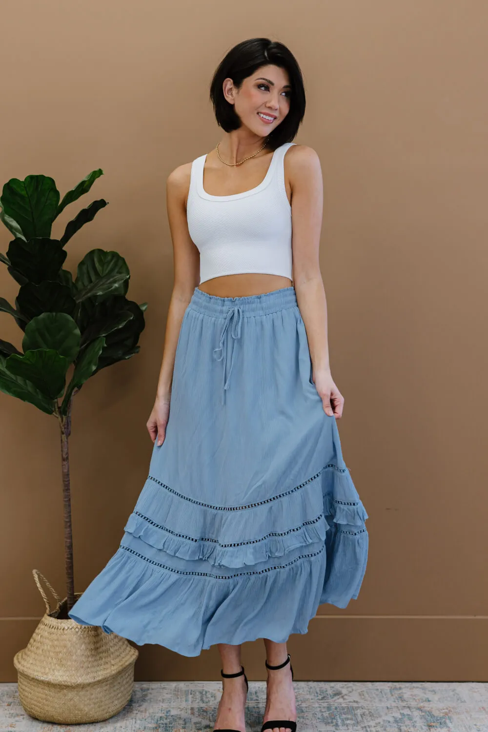 Doe & Rae First Sight Tiered Maxi Skirt