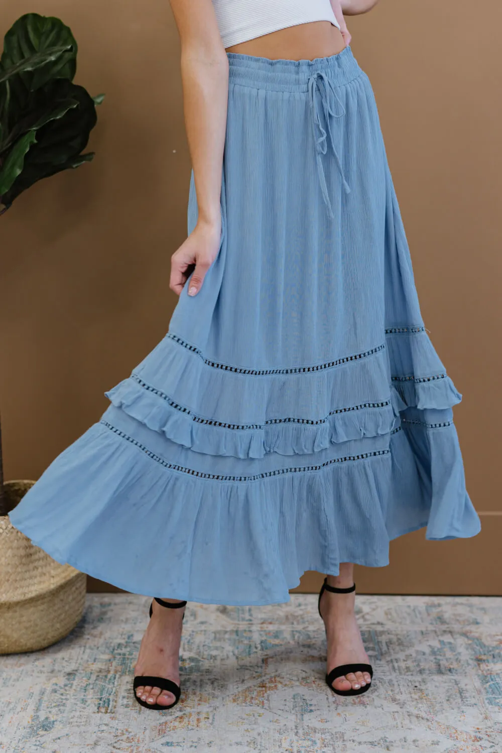 Doe & Rae First Sight Tiered Maxi Skirt
