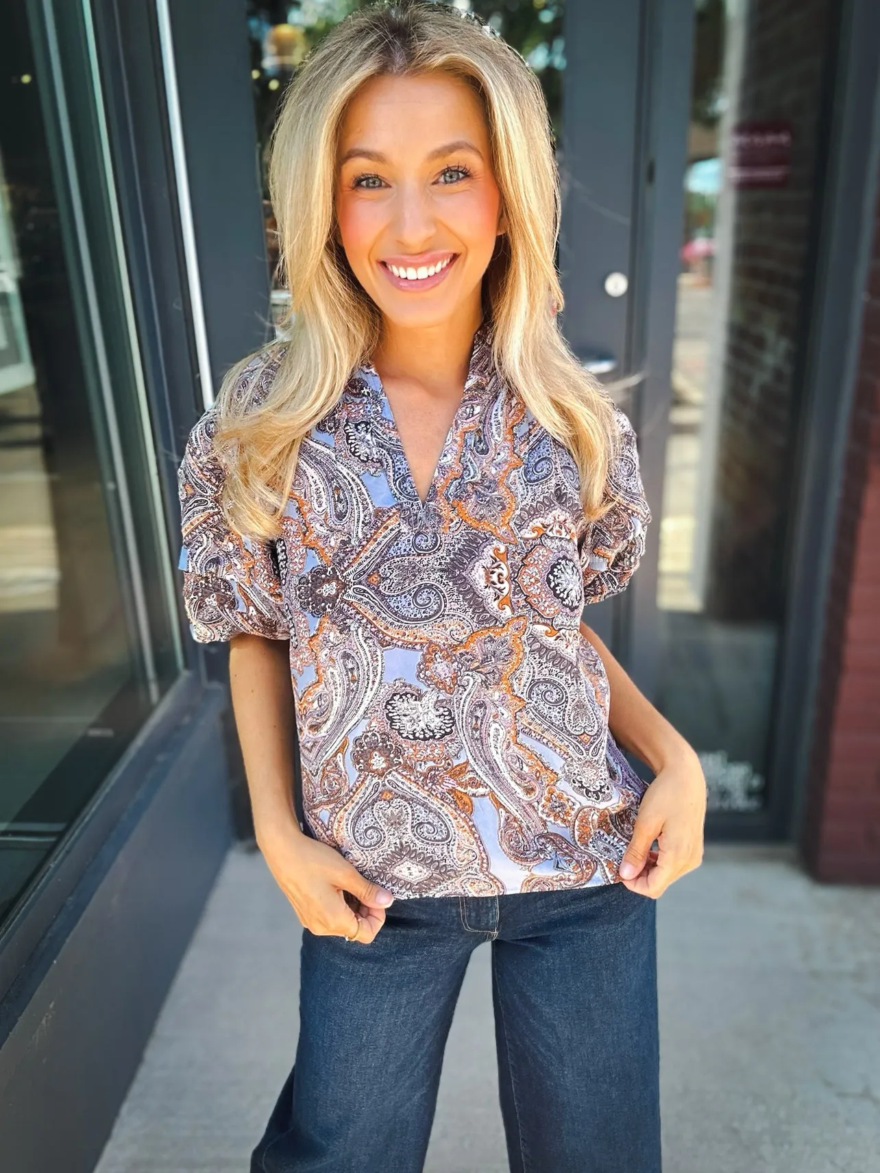 Elan Eye-catching Charm Blouse