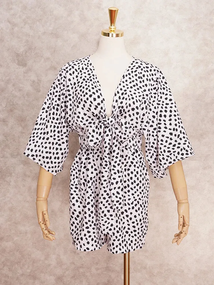 Fitshinling Print Long Sleeve Party Dress Women Chic Dance Wear Leopard Ruffles Sexy Short Dress Vintage Female Vestidos