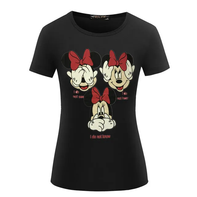 (Free Shipping) Owl Print O-Neck Short Sleeve T Shirt Women Tops (Free Shipping)