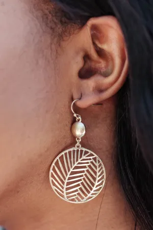 Golden Palm Earrings