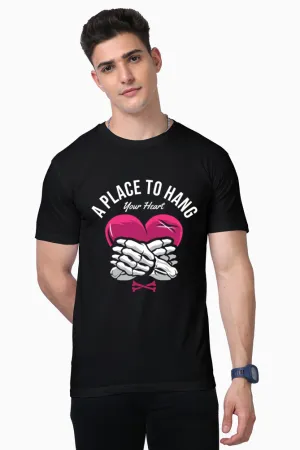 Half Sleeves T-Shirts printed with "A Place to Hang Your Hearts"