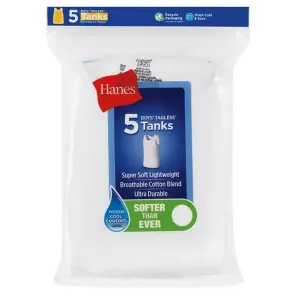 Hanes Boys 5 pack Tank Tops
