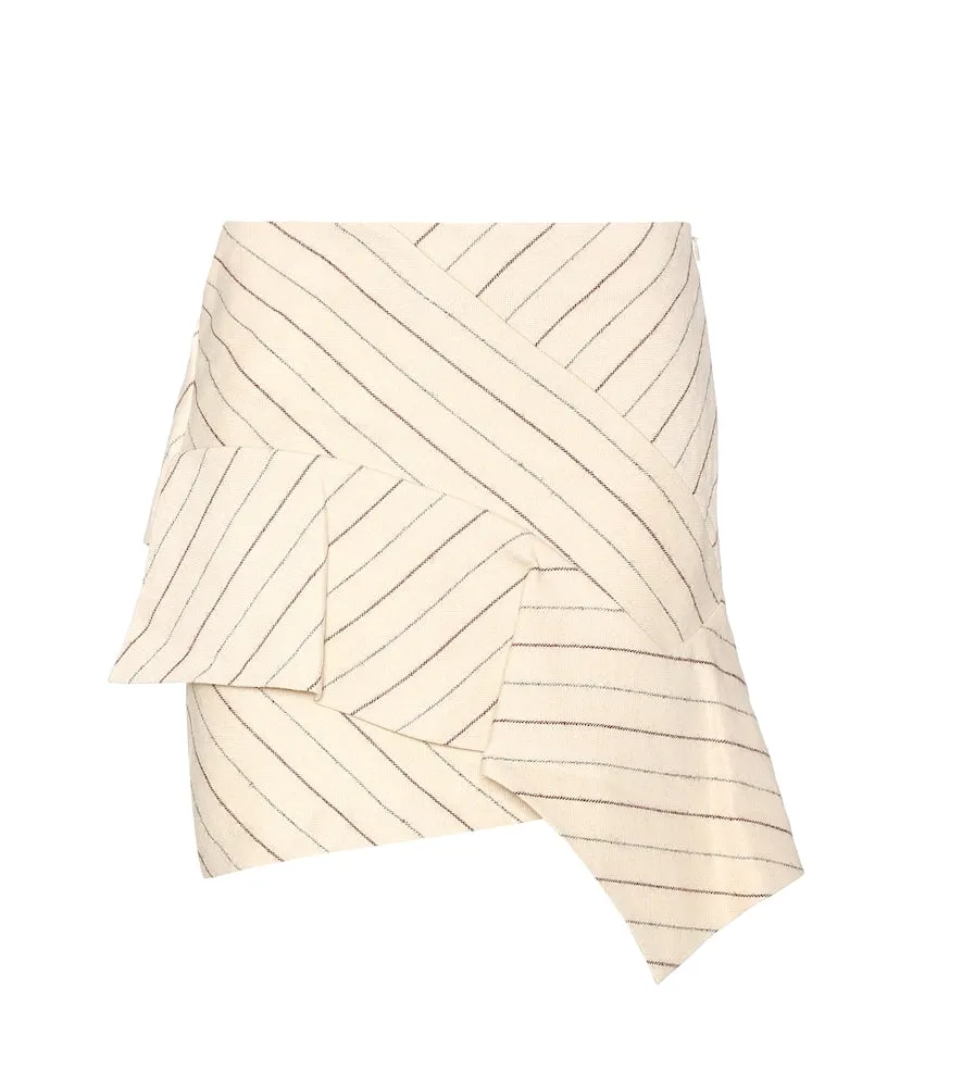 Isabel Marant Kimura Asymmetric Striped Mini Skirt