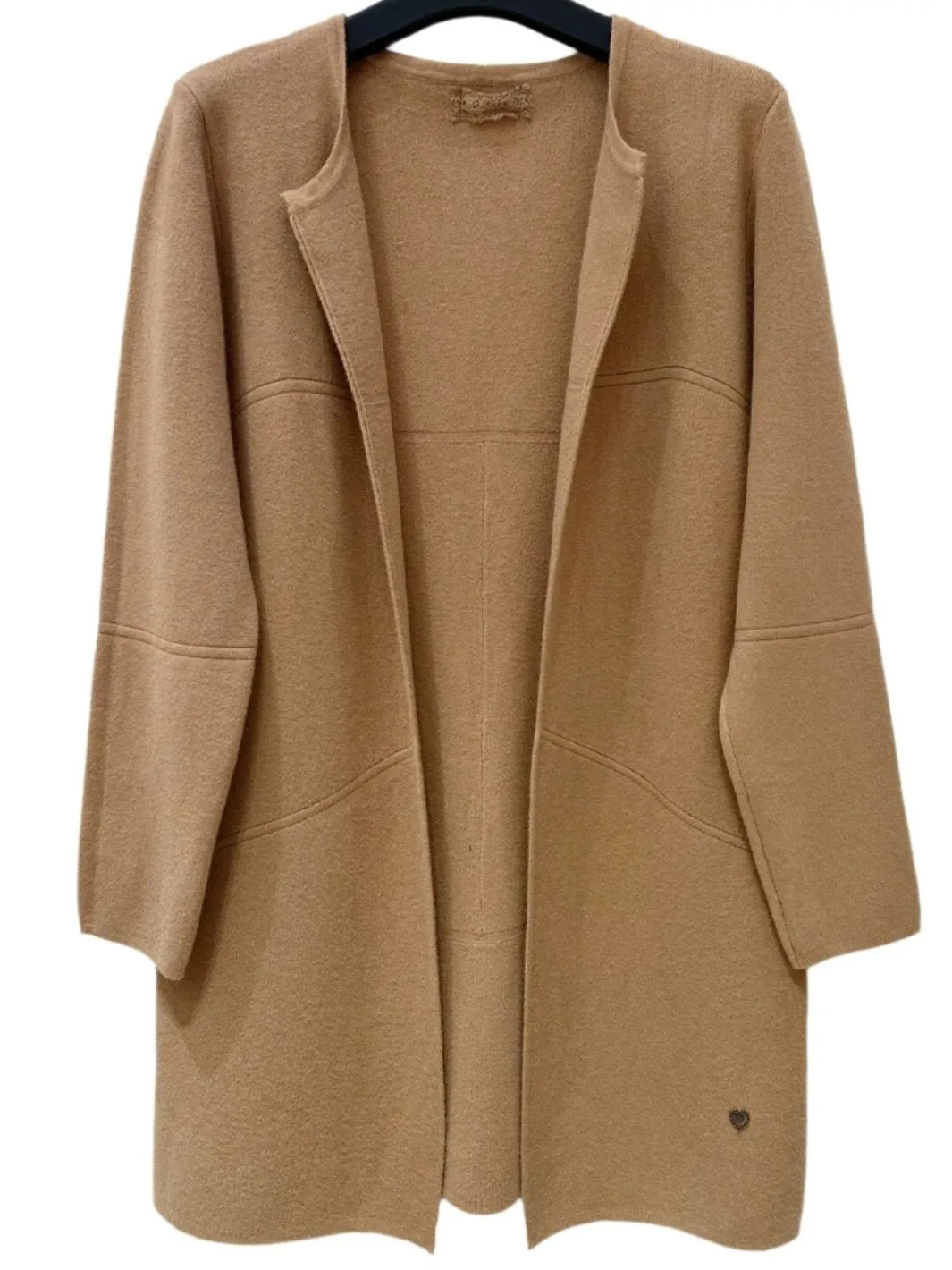 Italian Mid Length Classic Style Knit Jacket One Size