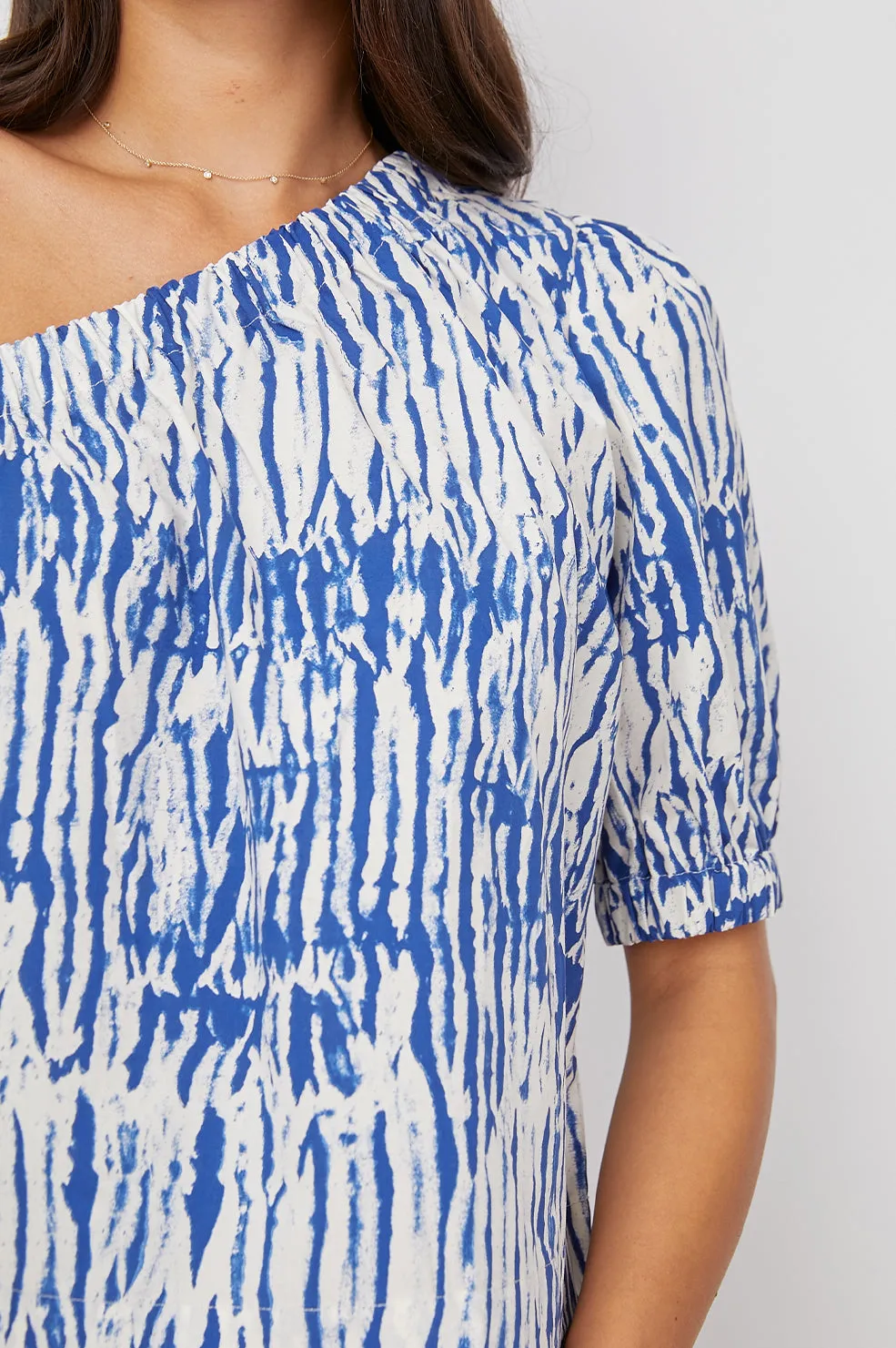 JAYLA TOP - COBALT SHIBORI