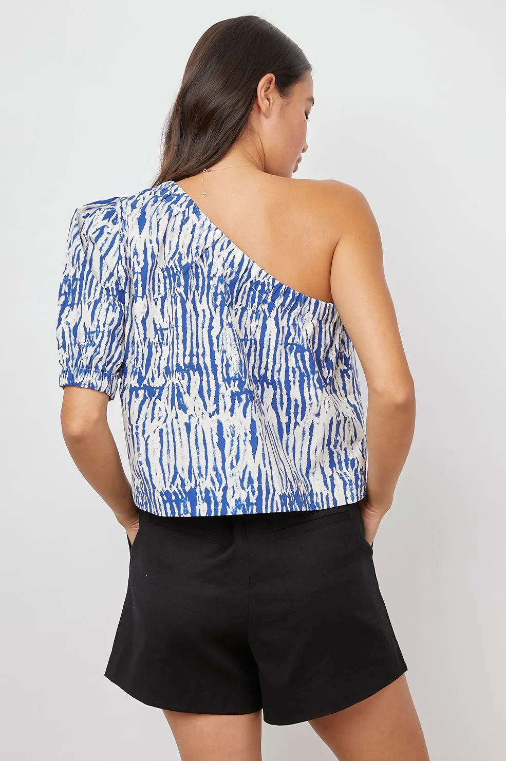 JAYLA TOP - COBALT SHIBORI