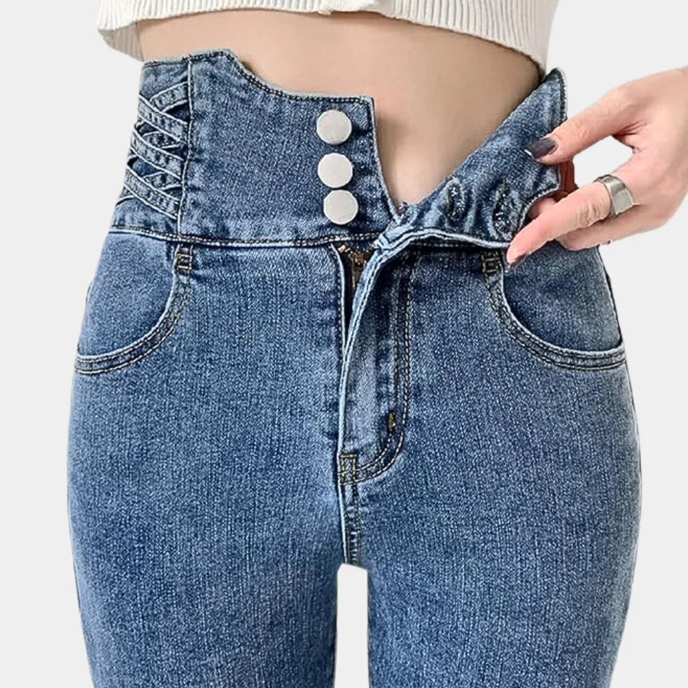 Jeans taille haute élégants pour femmes