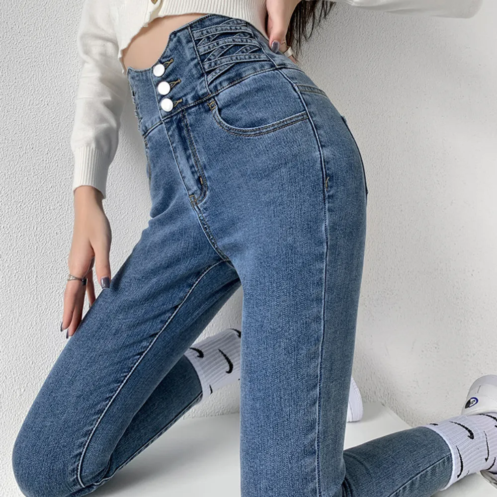 Jeans taille haute élégants pour femmes