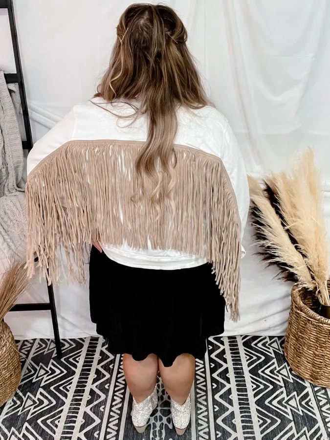 Judy Blue Off White Fringe Jacket FINAL SALE