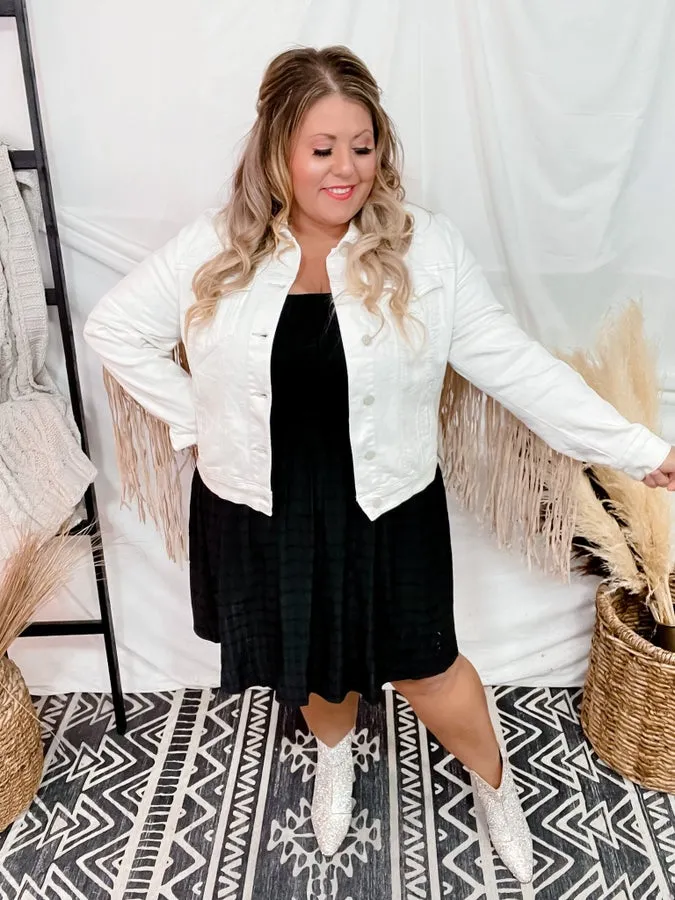 Judy Blue Off White Fringe Jacket FINAL SALE