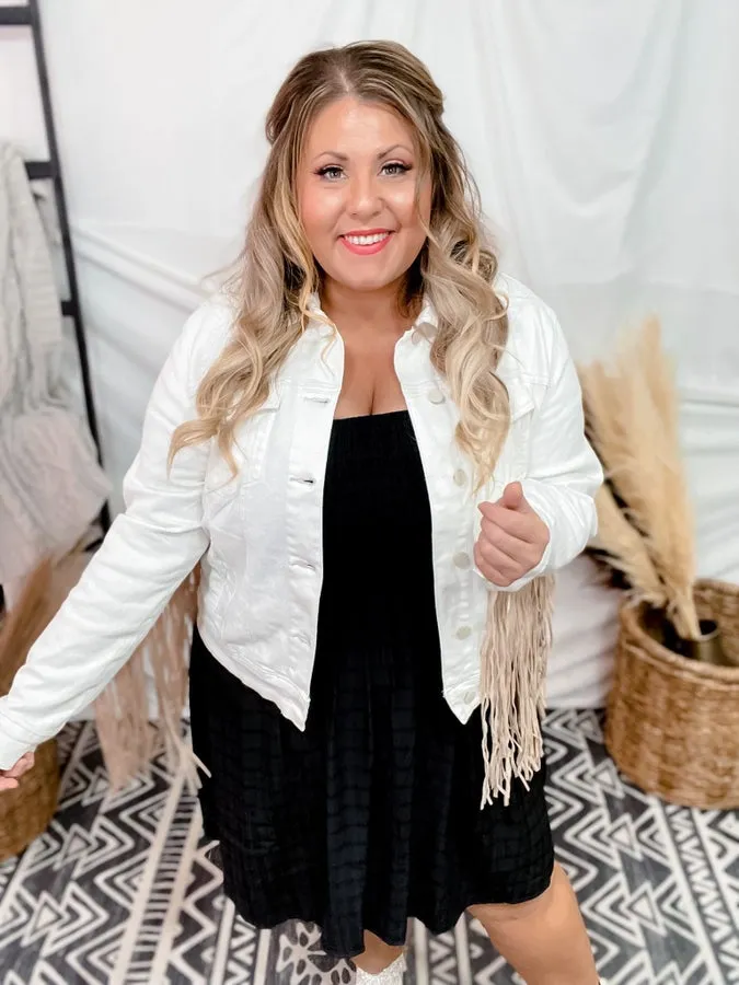 Judy Blue Off White Fringe Jacket FINAL SALE