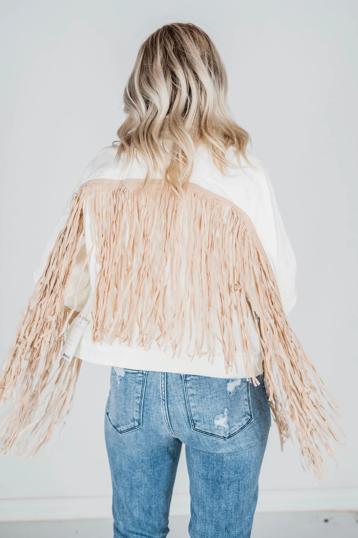 Judy Blue Off White Fringe Jacket FINAL SALE