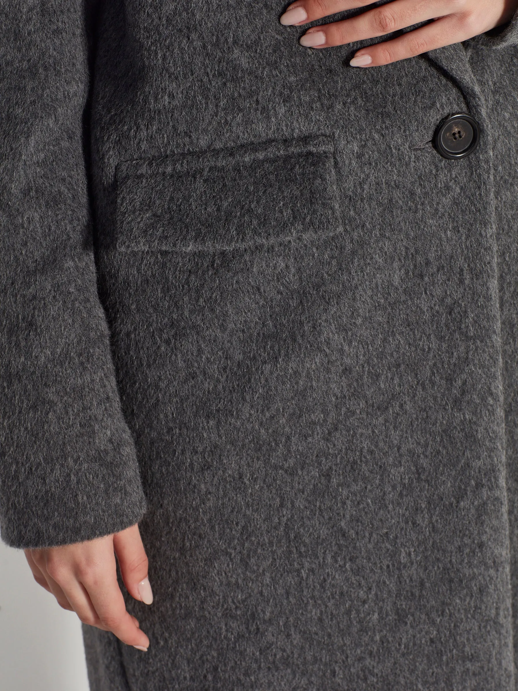 Juliette Hogan - Mantelle Coat Grey Fur
