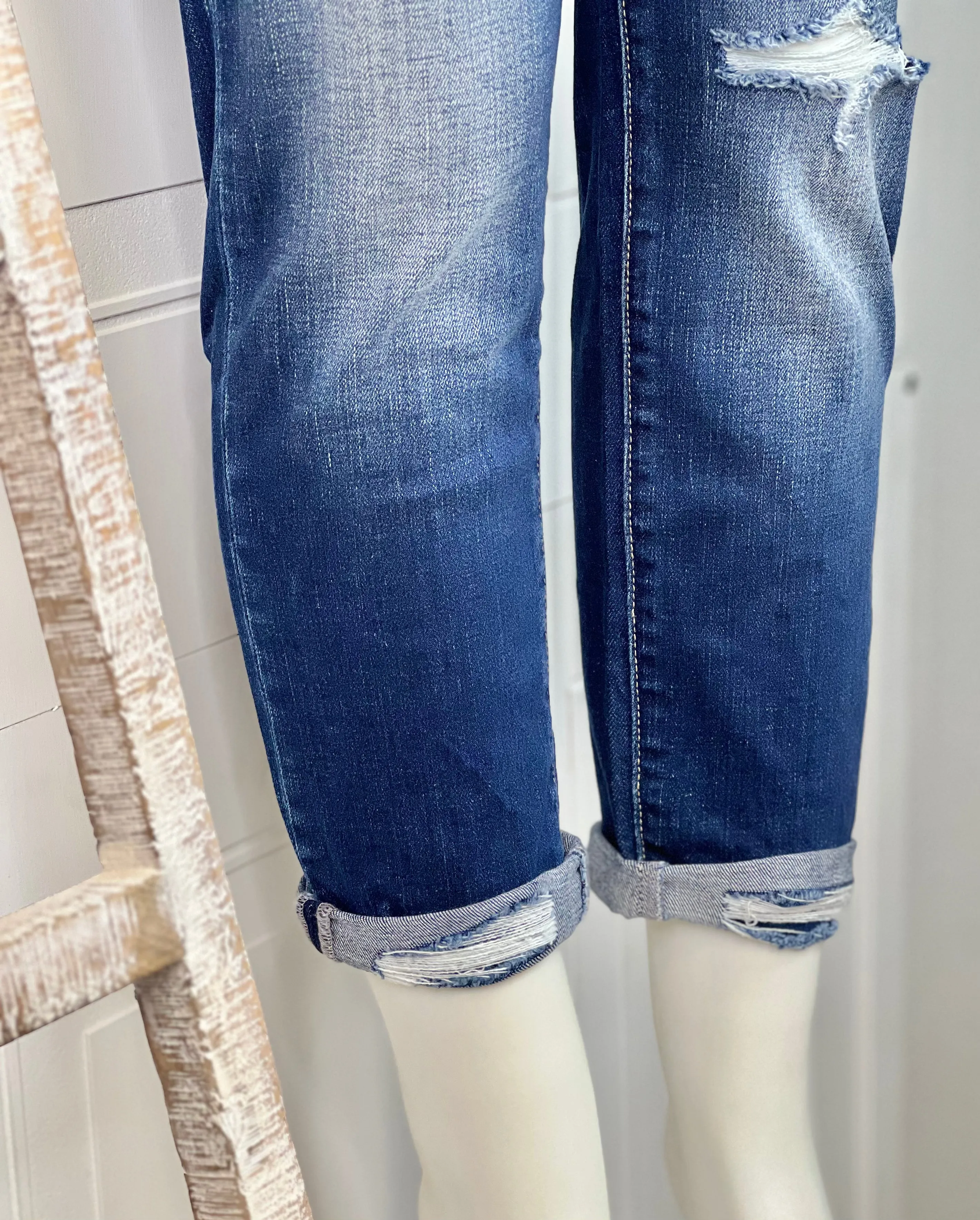 Karina Medium Wash Ultra Comfortable Boyfriend Denim Jeans