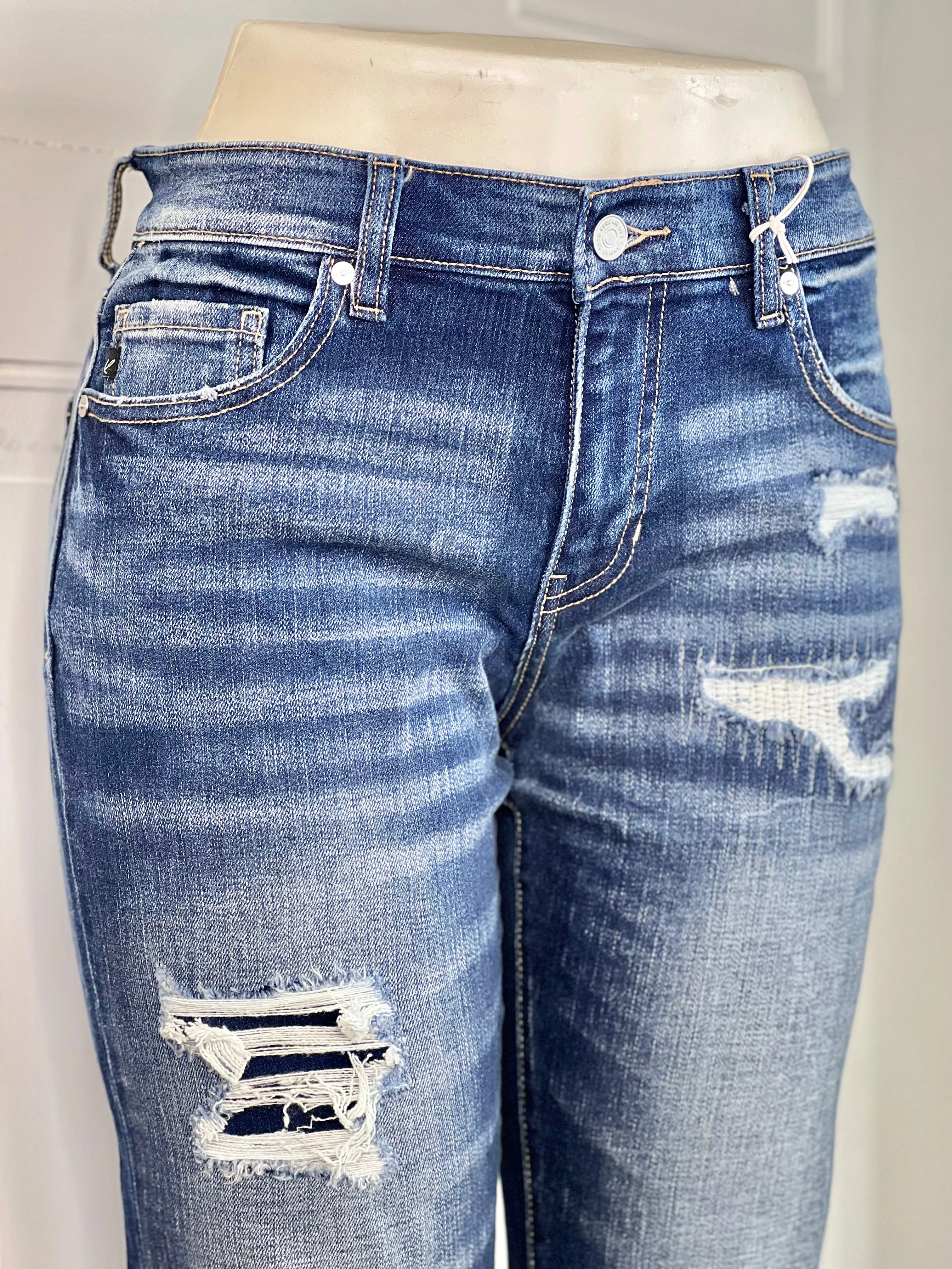 Karina Medium Wash Ultra Comfortable Boyfriend Denim Jeans