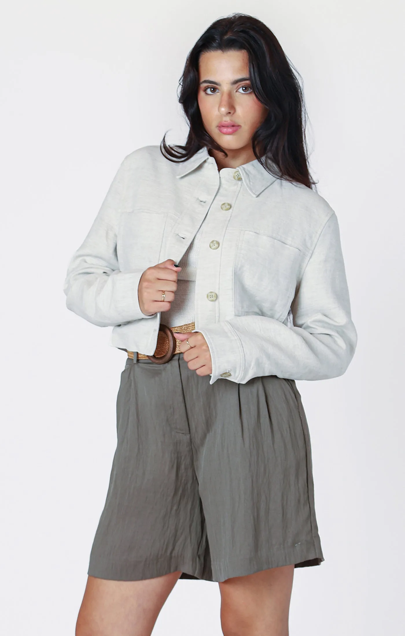 Kaylee Cropped Utility Jacket