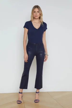 Kendra Coated Cropped Jean Midnight