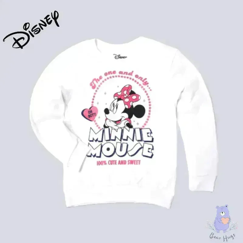 Kids Minnie Mouse Print Crew-Neck Sweatshirt