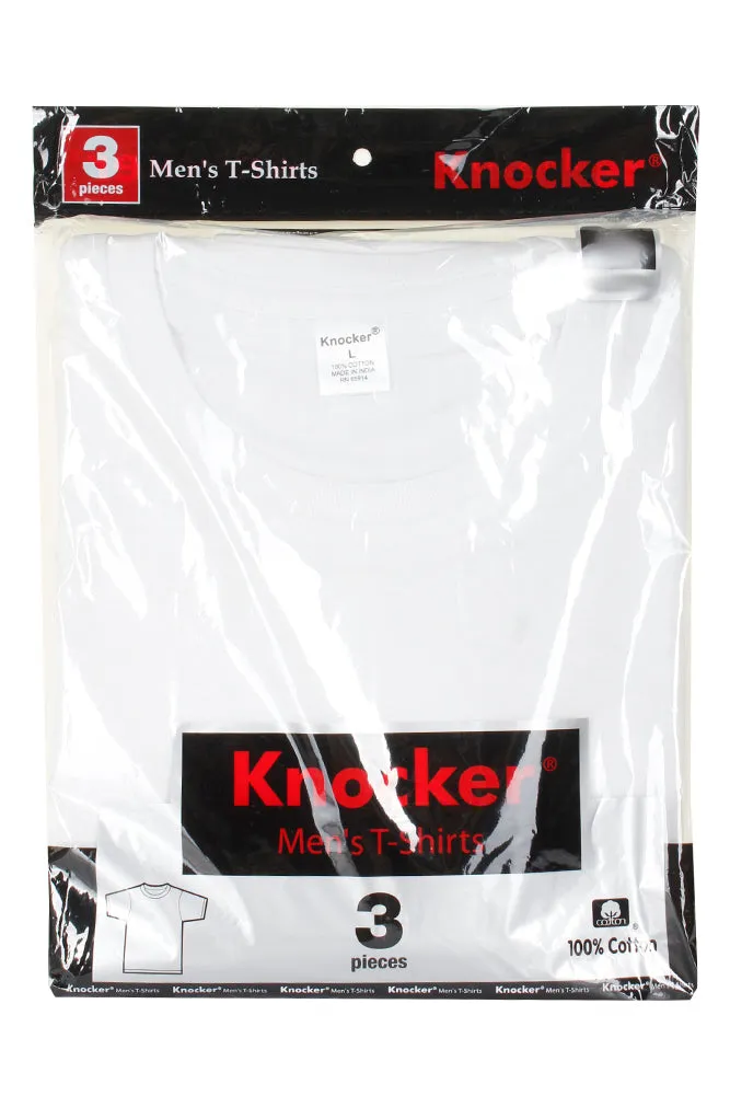 Knocker Men's 3 Pack Cotton Short Sleeve Casual T-Shirts