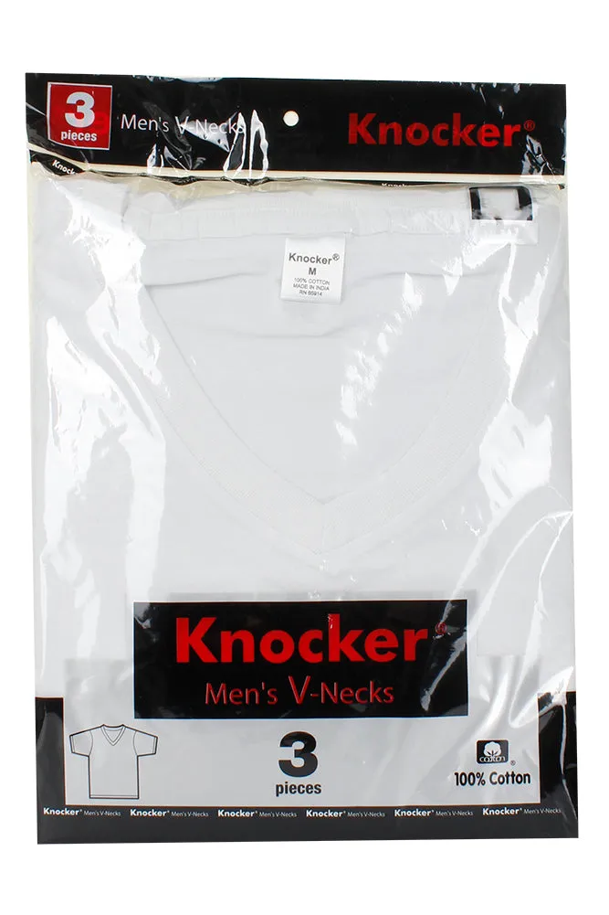 Knocker Men's 3 Pack Cotton Short Sleeve Casual T-Shirts