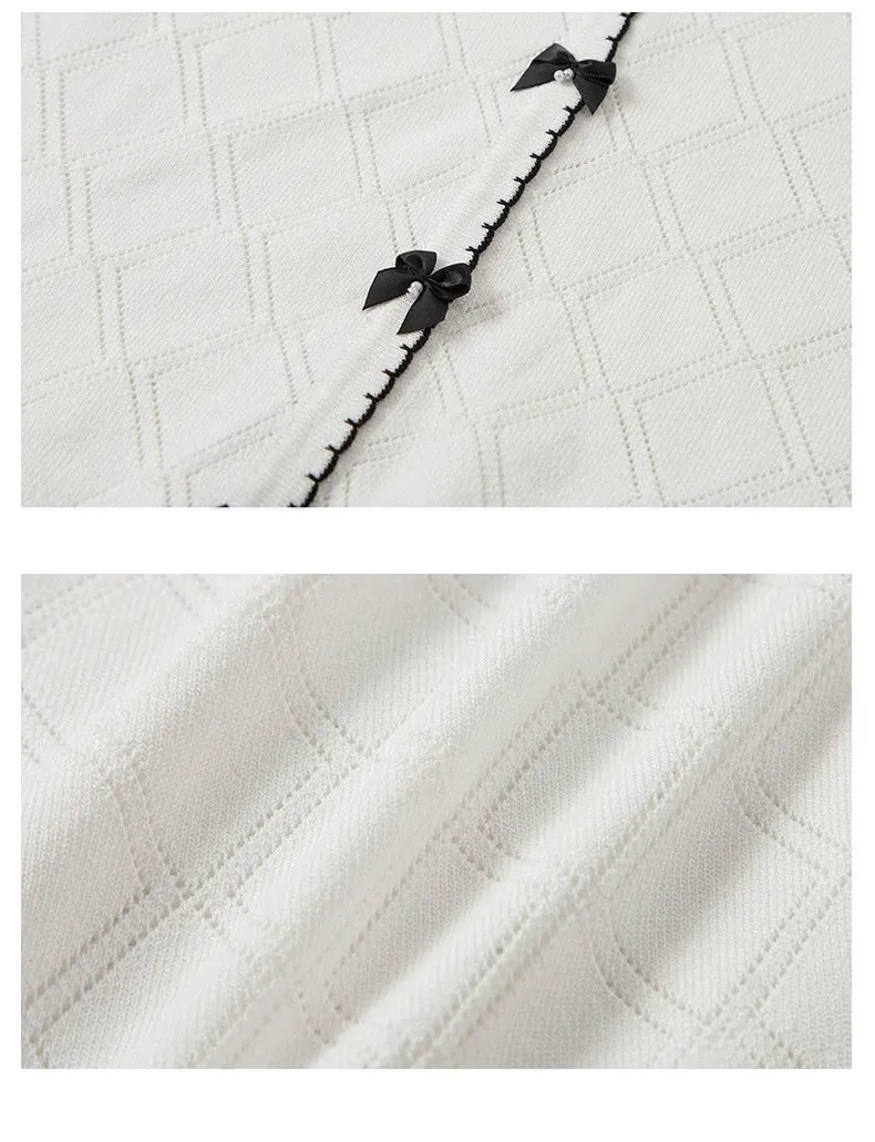 Lightweight Short-sleeved V-neck Sweater Shirt
