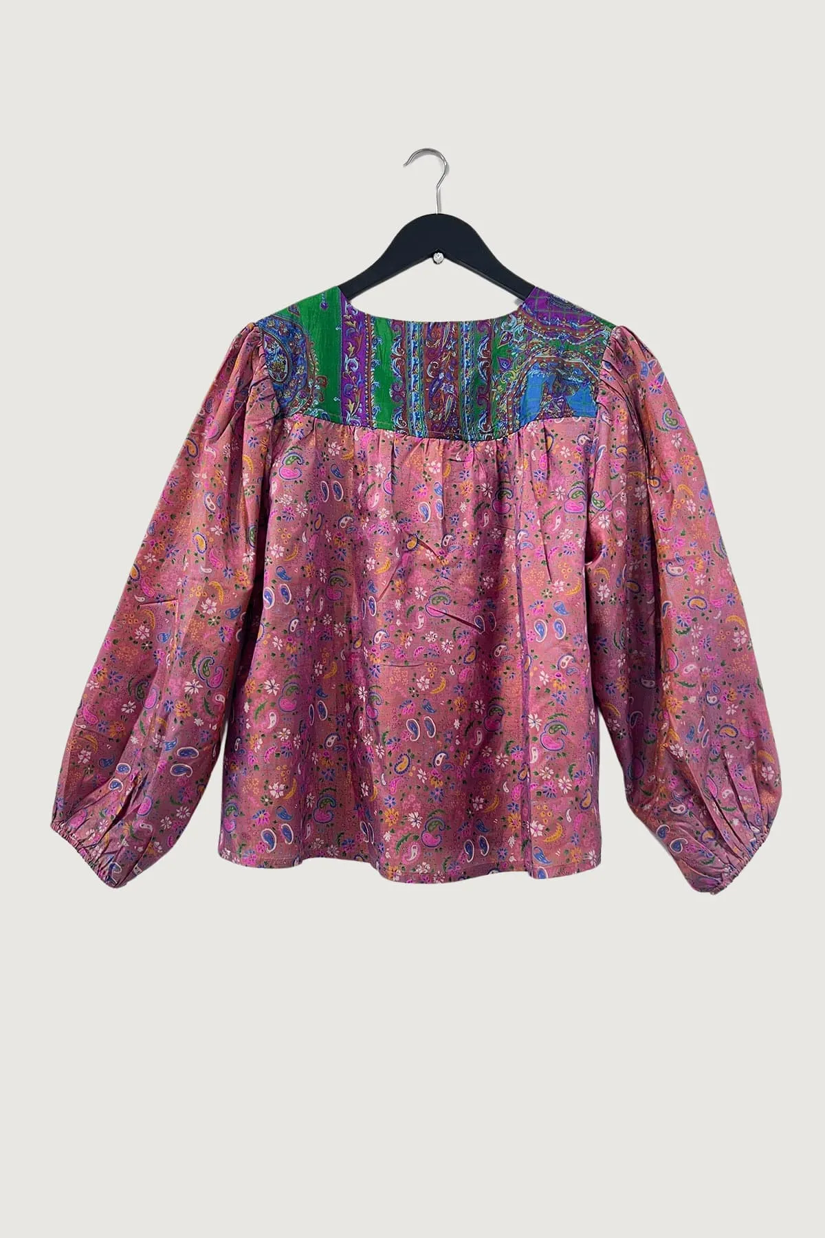 Lolita Embroidered Silk Top | Indian Summer