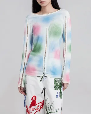 Long Sleeve Bubble Bead Lightweight Knit