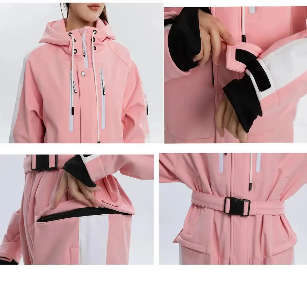 Loose Fit Ski Snowboarding Jumpsuits One Piece Snow Suits