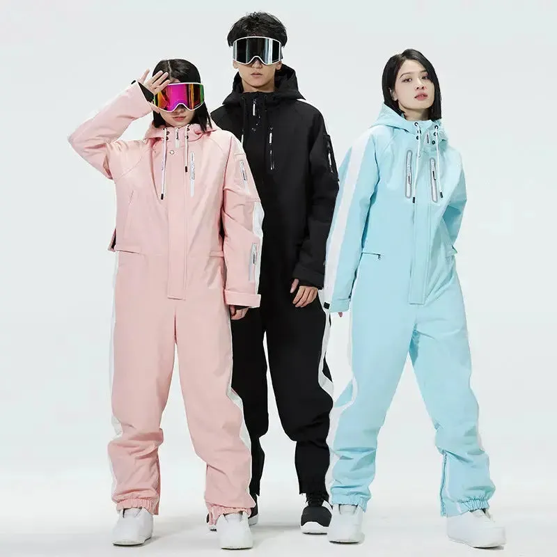 Loose Fit Ski Snowboarding Jumpsuits One Piece Snow Suits