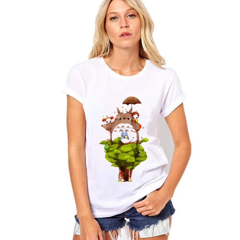 Lovely Cat Pattern Print Short Sleeves Slim T-shirt