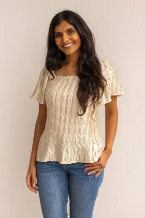 Lustrous Elegance Ivory Silk Blouse: Ivory / X-Large