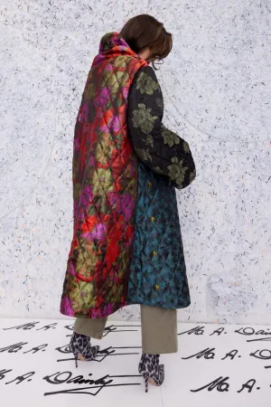M.A.Dainty Puff Coat Multi Brocade