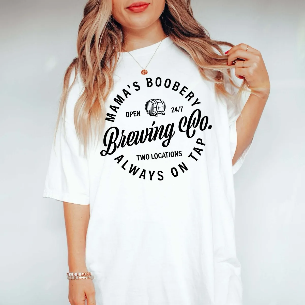 Mama's Boobery - Always on Tap Comfort Color Tee