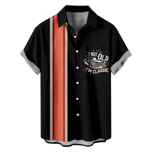 Men's I'm Not Old I'm Classic Bowling Shirt with Chest Pocket