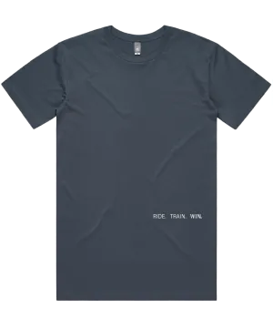 Men's Logo Tee: Petrol Blue