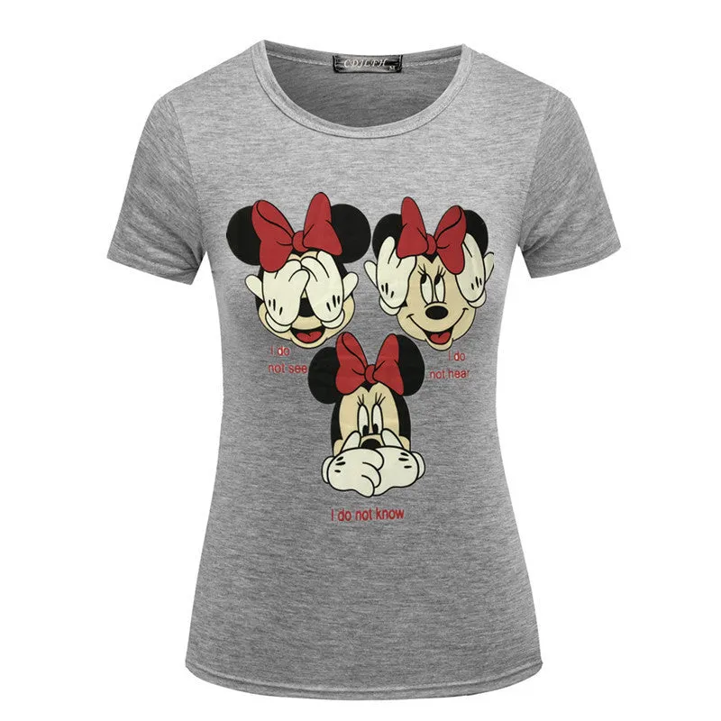 Micky Print Short Sleeves Slim T-shirt