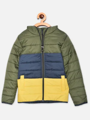 Multi Colourblocked Hooded Jacket