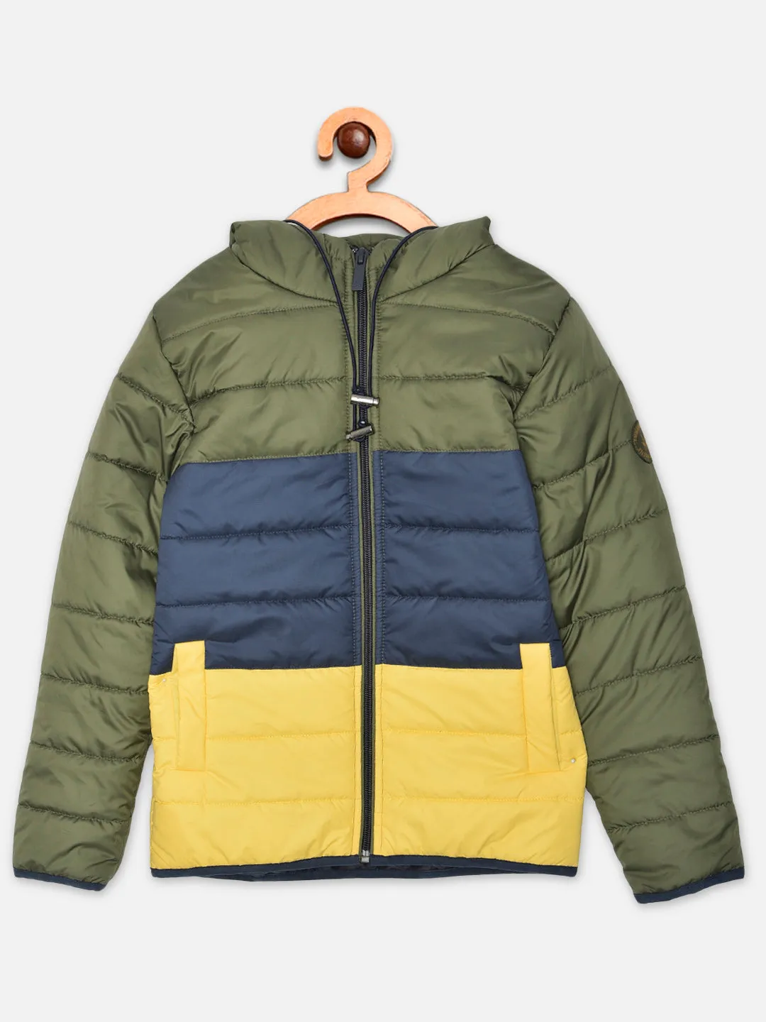 Multi Colourblocked Hooded Jacket