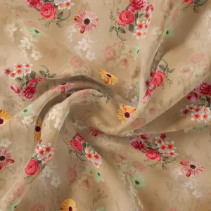 Multitype Of Flower Sunflower And Roses Digital Printed Fabric - Weightless