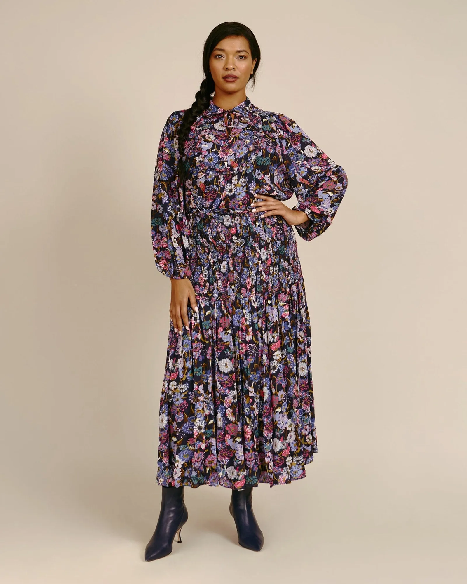 Nicolette Skirt | Mixed Meadow Navy