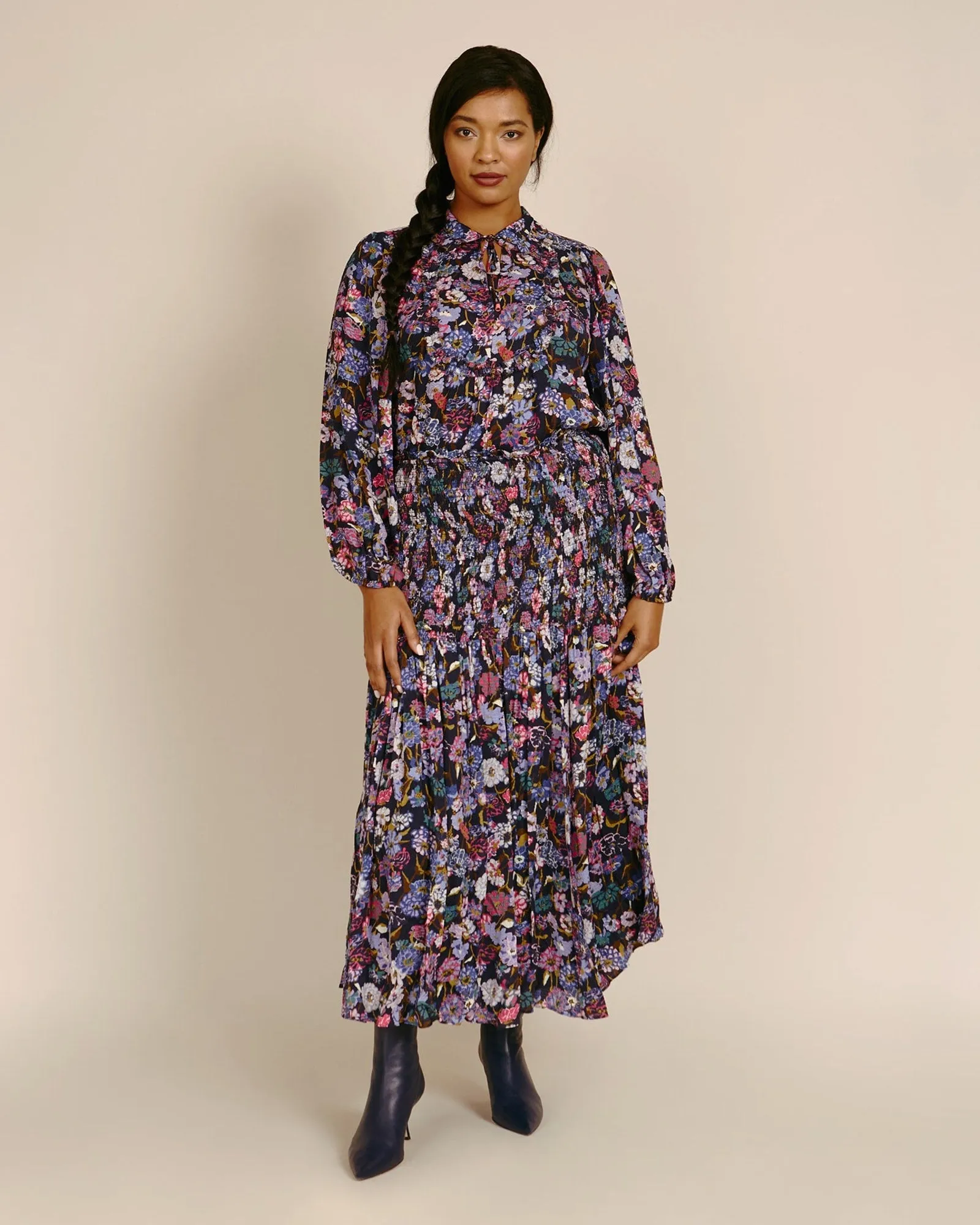 Nicolette Skirt | Mixed Meadow Navy